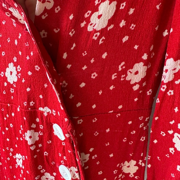 Rouje Gabinette Wrap Dress Burgundy Floral 34 - Picture 10 of 10